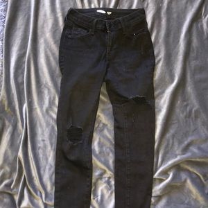 High waisted black jeans